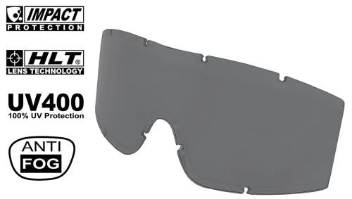 Ersatzscheibe, smoke, für Tacticalbrille, KHS