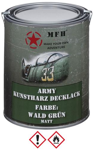 Army Lack, WALD GRÜN, matt, Dose, 1 l