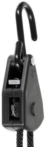 Spannseil, 4 mm, 2 Meter, mit Ratschensicherung, schwarz