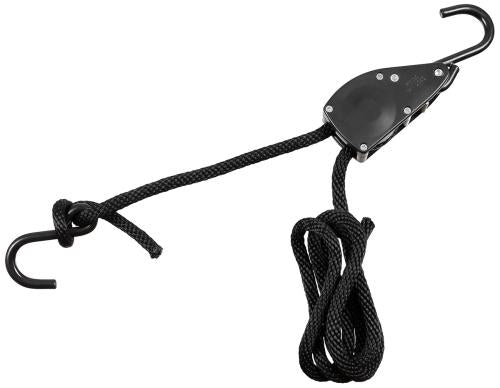 Spannseil, 11 mm, 2 Meter, mit Ratschensicherung, schwarz