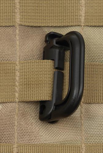 Karabiner, Plastik, "MOLLE", schwarz, 2er Pack