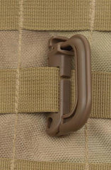 Karabiner, Plastik, "MOLLE", coyote tan, 2er Pack