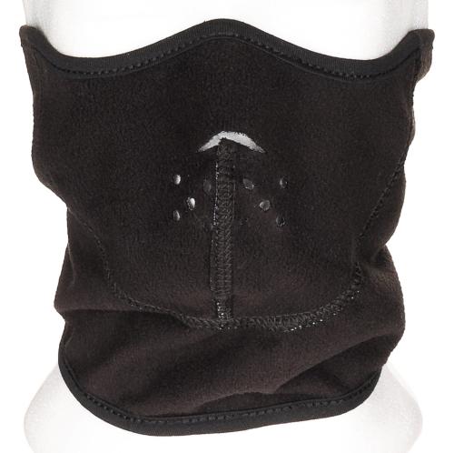 Kälteschutzmaske, Fleece, schwarz, winddicht, wendbar