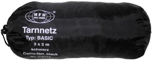 Tarnnetz, 2 x 3 m, "Basic", schwarz