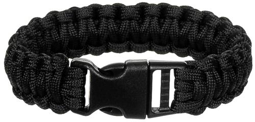 Armband, "Parachute Cord", schwarz , Breite ca. 2,3 cm