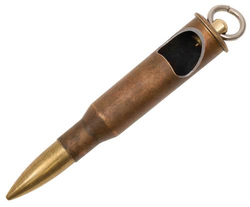 Anhänger-Patrone, "Mosin", Messing, mit Flaschenöffner