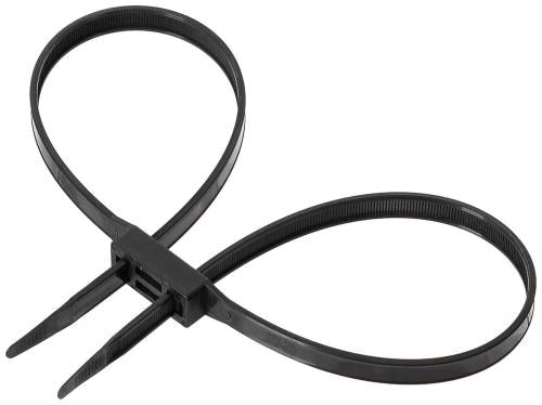 Kunststoffhandschellen, 10 St./P., 89 x 1,3cm, schwarz