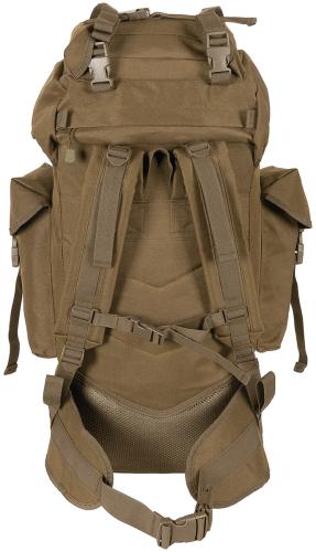BW Kampfrucksack, "MOLLE", 65 l, Alu-Aussteifung, coyote