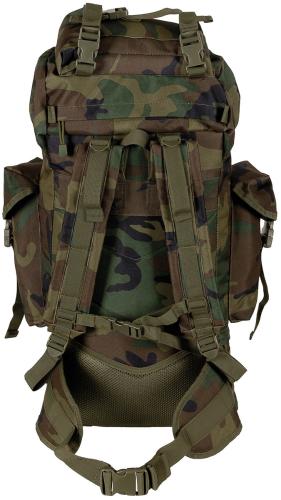 BW Kampfrucksack, "MOLLE", 65 l, Alu-Ausst., woodland