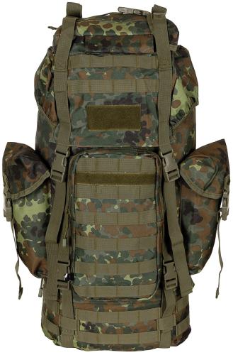 BW Kampfrucksack, "MOLLE", 65 l, Alu-Ausst., flecktarn