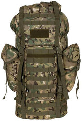 BW Kampfrucksack, "MOLLE", 65 l, Alu-Ausst., op.-camo