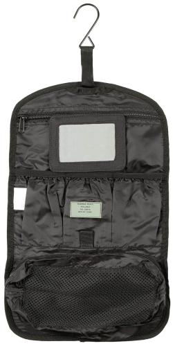 Brit. Waschzeugtasche, rollbar, schwarz