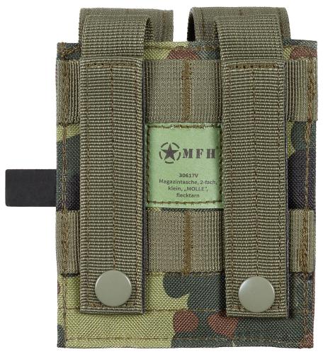 Magazintasche, 2-fach, klein, "MOLLE",flecktarn