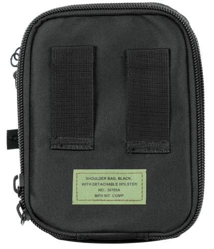 Gürtel-Umhängetasche, schwarz, mit abnehmbarem Holster