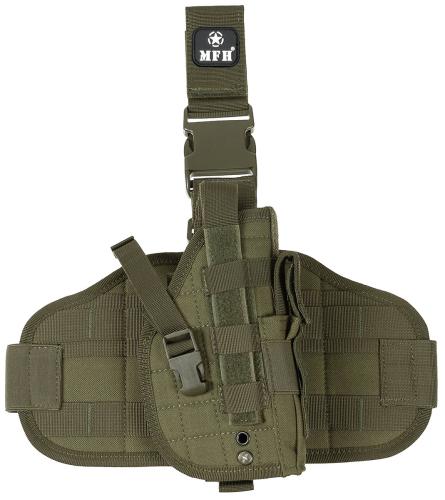 Pistolenbeinholster, "MOLLE", rechts, oliv