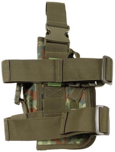 Pistolenbeinholster,flecktarn, rechts