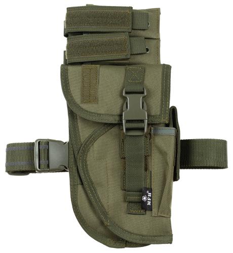 Pistolenbeinholster, oliv, "Tactical", rechts