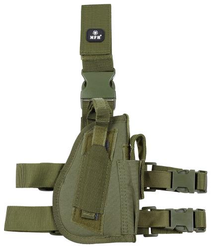 Pistolenbeinholster, rechts, oliv