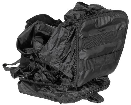 Rucksack, faltbar, schwarz