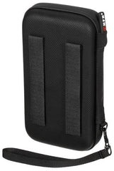 Tasche, Hartschale, klein, mit Klettschlaufen, schwarz