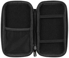 Tasche, Hartschale, klein, mit Klettschlaufen, schwarz