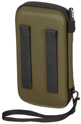 Tasche, Hartschale, klein, mit Klettschlaufen, oliv