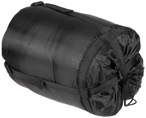 Mumienschlafsack, schwarz, 2-lagige Füllung