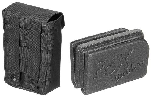 Thermositzkissen, faltbar, mit Molle-Tasche, schwarz