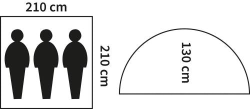 Zelt, "Monodom", 3 Personen, oliv