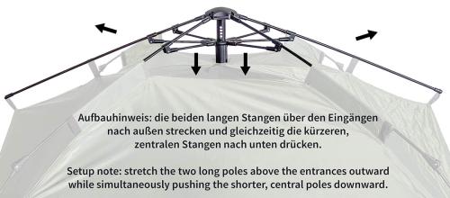 Zelt, "Quick Up Monodom", 3 Personen, oliv