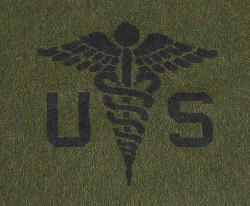 US Wolldecke, "Medical", oliv, ca. 225 x 155 cm