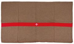Schweiz. Wolldecke, braun, ca. 200 x 150 cm
