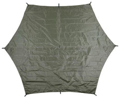 Plane, "Hexagon-Tarp", oliv, ca. 340 x 310 cm