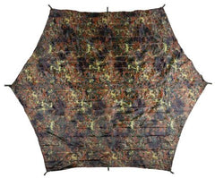 Plane, "Hexagon-Tarp", flecktarn, ca. 340 x 310 cm