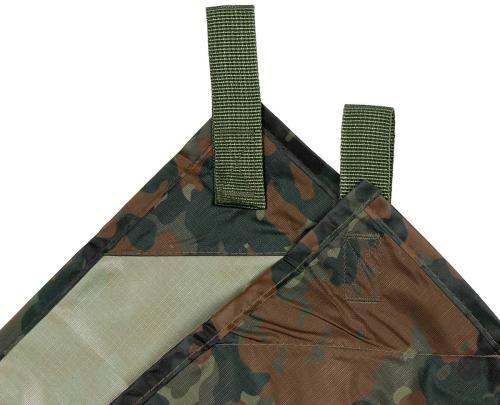 Mehrzweckplane,"Tarp Extreme", flecktarn, ca. 300 x 300 cm