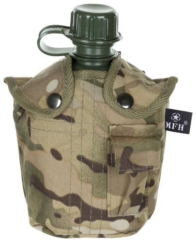 US Plastikfeldflasche, 1 l, Hülle, operation-camo
