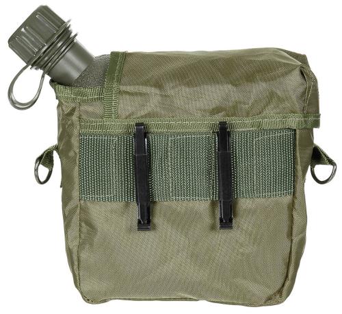 US Feldflasche, eckig, mit Hülle, oliv, 2 Qt
