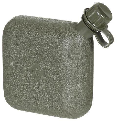 US Feldflasche, eckig, mit Hülle, oliv, 2 Qt