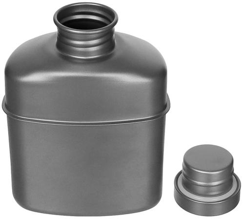 Trinkflasche, Titan, ca. 1 l, mit Tasche