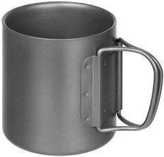 Tasse, Titan, Klappgriffe, doppelwandig, ca. 300 ml