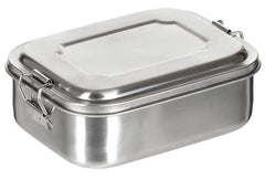 Lunchbox, Edelstahl, ca. 16 x 13 x 6,2 cm