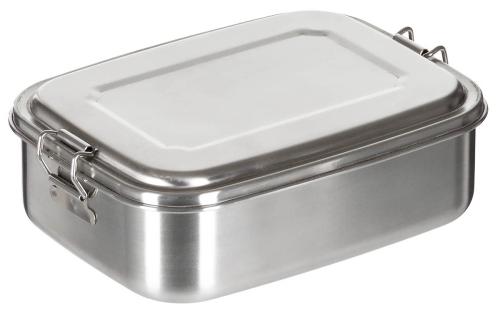 Lunchbox, Edelstahl, ca. 18 x 14 x 6,5 cm