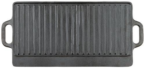 Grillplatte, Gusseisen, 2 Griffe, ca. 50 x 23 x 1,5 cm
