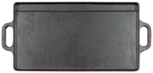 Grillplatte, Gusseisen, 2 Griffe, ca. 50 x 23 x 1,5 cm