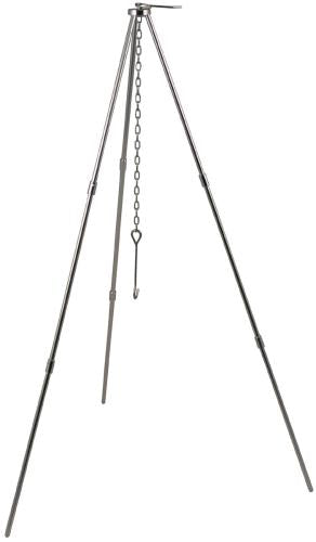 Dreibein, "Trekking", Alu, mit Kette und Haken