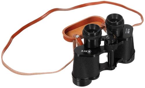 Fernglas, 8 x 30, schwarz, mit Lederbehälter