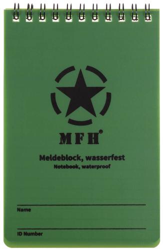 Meldeblock, wasserfest, groß, Spiralbindung, 10 x 15 cm