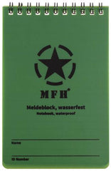 Meldeblock, wasserfest, groß, Spiralbindung, 10 x 15 cm