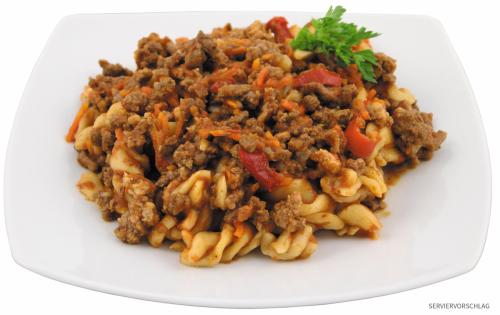 Nudeln mit Bolognesesoße, Vollkonserve, 400 g, 7% Mwst.