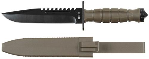 Kampfmesser, "Storm", oliv, Kunststoffgriff, Scheide